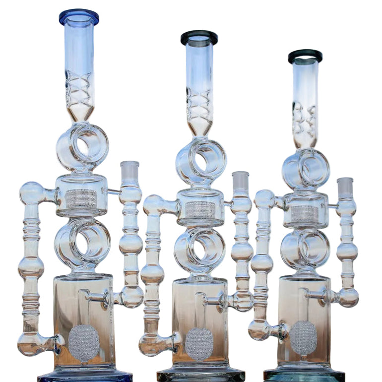 22" Desert Robot | Glass Recycler-style w/ Dual Percolator