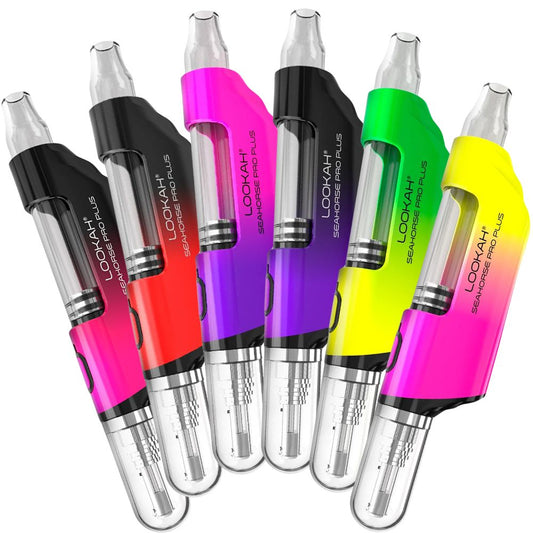 6CT DISPLAY - Lookah Seahorse PRO Plus Electric Dab Pen Ombre - 650mAh / Assorted Colors