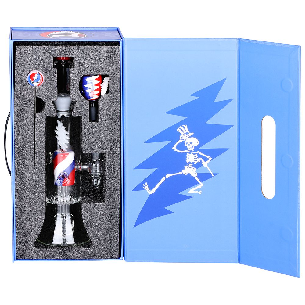Grateful Dead x Pulsar Lightning Bolt Glass Water Pipe