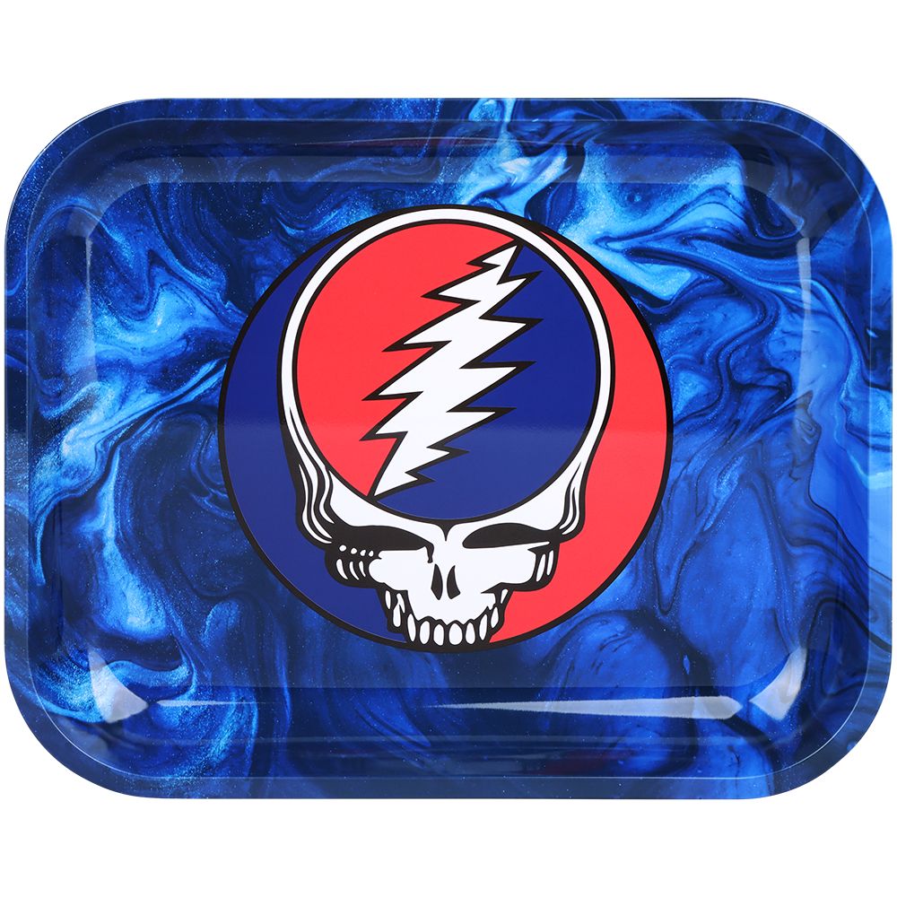 Grateful Dead x Pulsar Large Metal Rolling Tray - Steal Your Face Swirls / 13"x11"