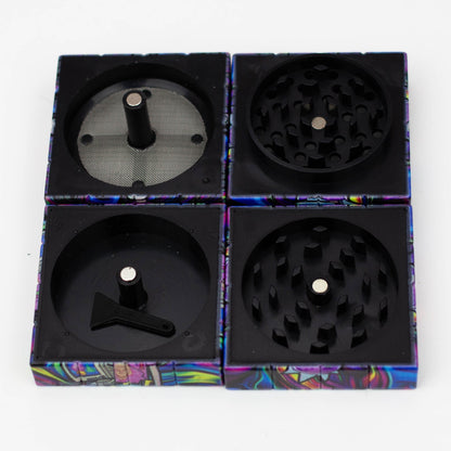Cartoon Cube Herb Grinder - 4 Parts