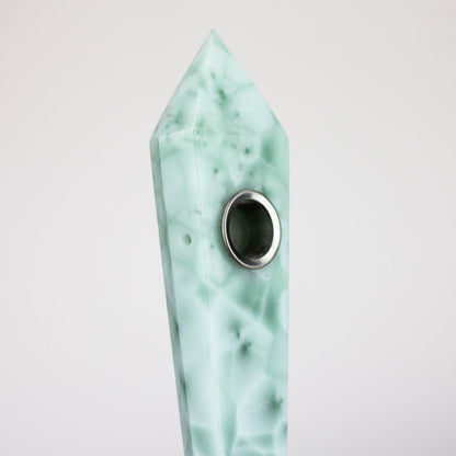 Acid Secs | Snow Green Crystal Pipe with Choke