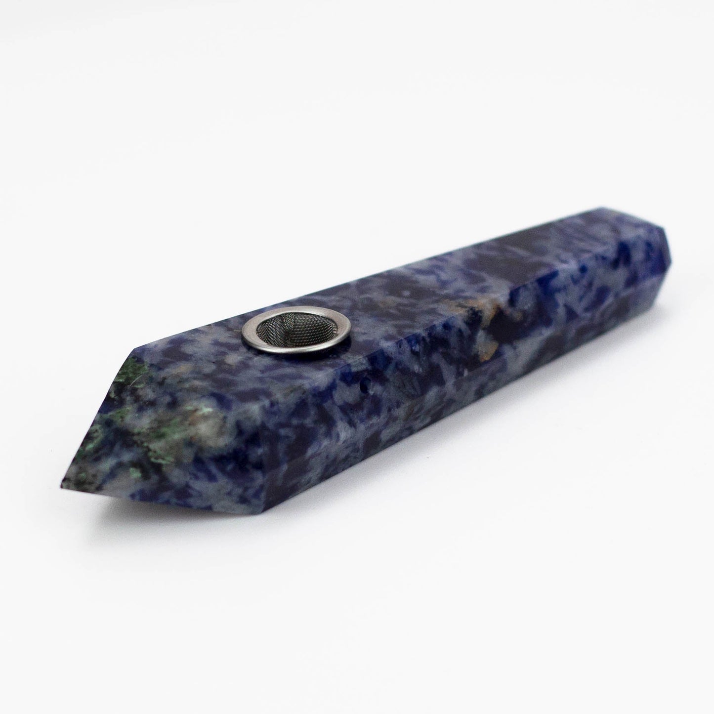 Acid Secs | Blue Dot Stone Crystal Pipe with Choke