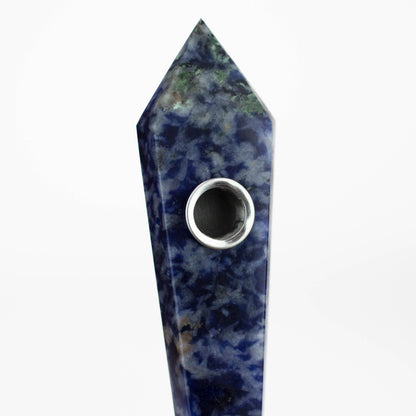Acid Secs | Blue Dot Stone Crystal Pipe with Choke