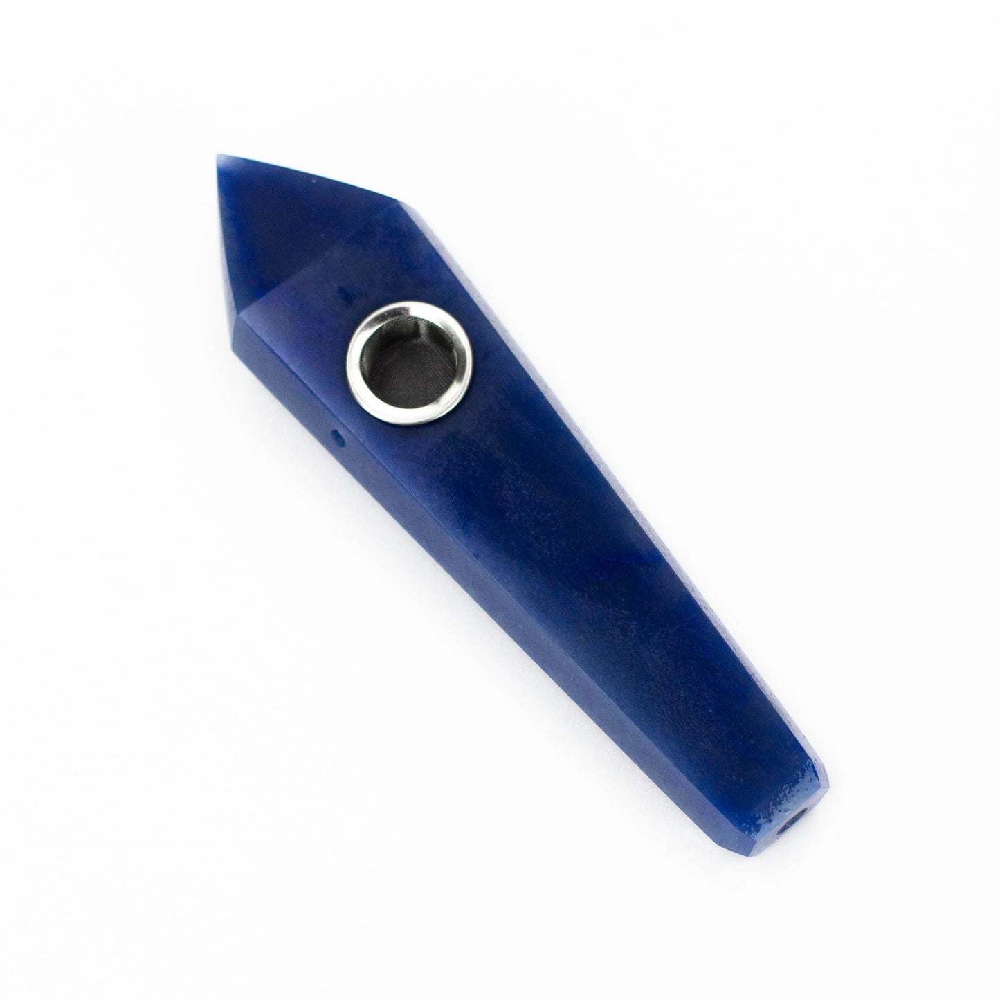 Blue Adventurine Crystal Pipe with Choke - 3 Blue Tones Available