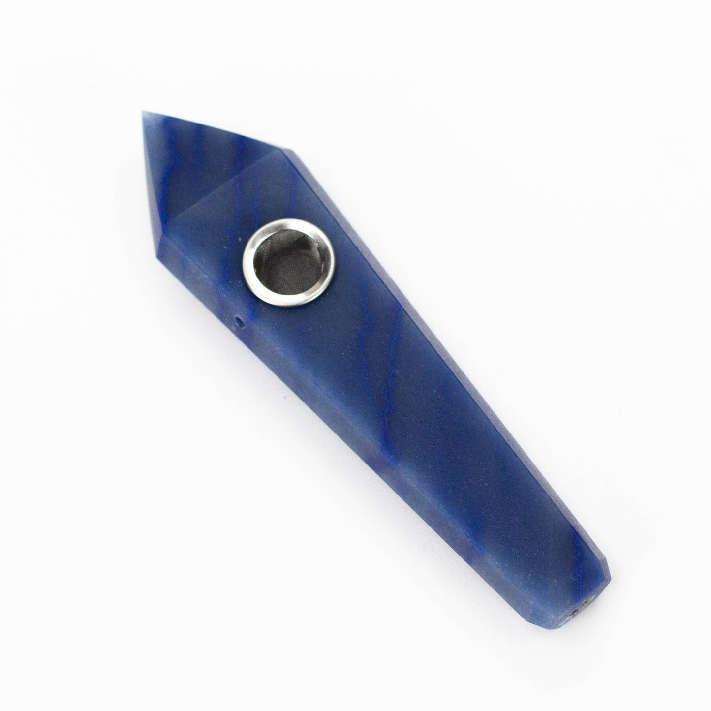 Blue Adventurine Crystal Pipe with Choke - 3 Blue Tones Available