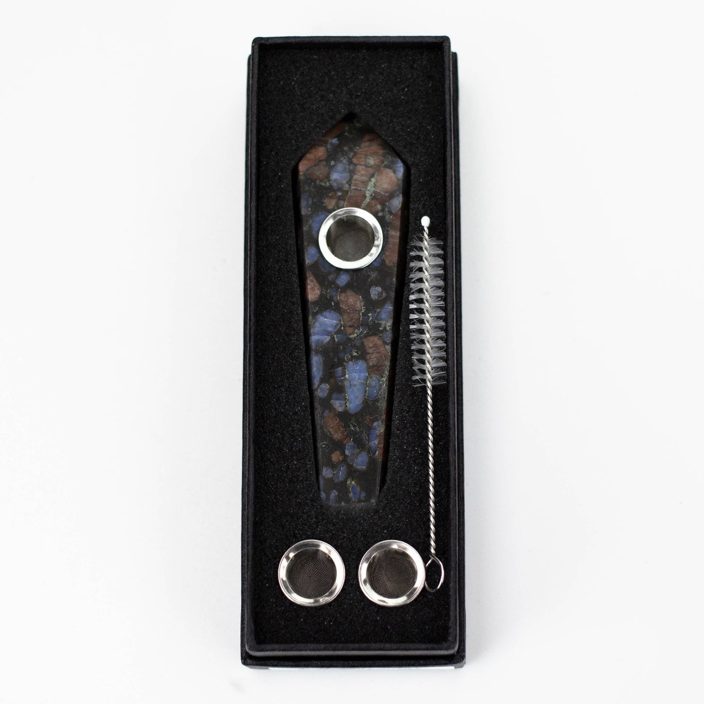 Glaucophane Crystal Pipe with Choke