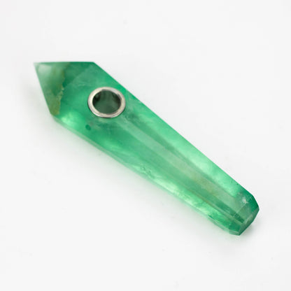 Green Fluorite Crystal Pipe with Choke | Acid Secs | Rose Meow™ Curation