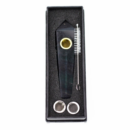 Rainbow Fluorite Crystal Pipe with Choke