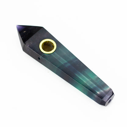 Rainbow Fluorite Crystal Pipe with Choke
