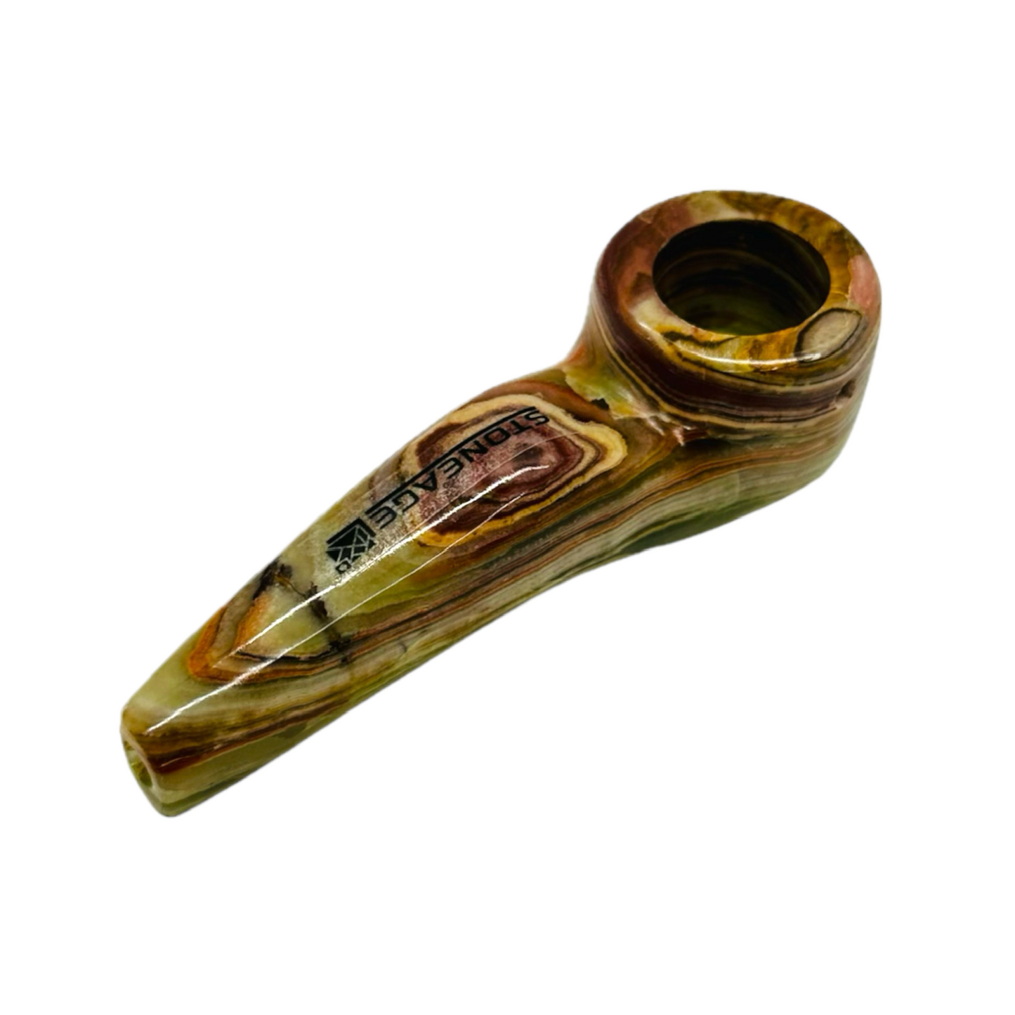 StoneAge | 4" Handmade Tobacco Smoking Pipe – Model: Curve, Includes Gift Box
