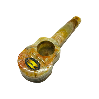StoneAge | 4" Handmade Tobacco Smoking Pipe – Model: Guitar, Includes Gift Box