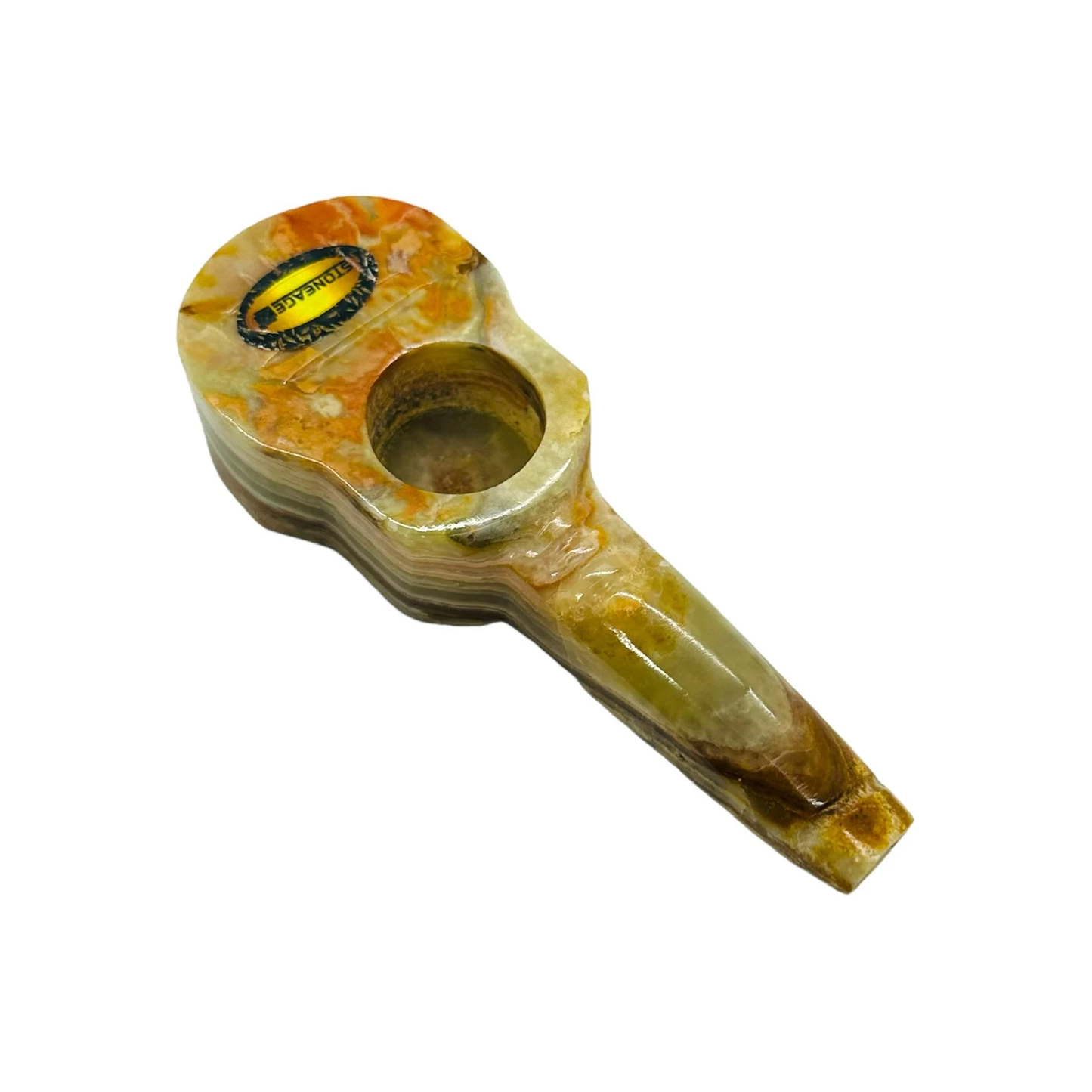 StoneAge | 4" Handmade Tobacco Smoking Pipe – Model: Guitar, Includes Gift Box