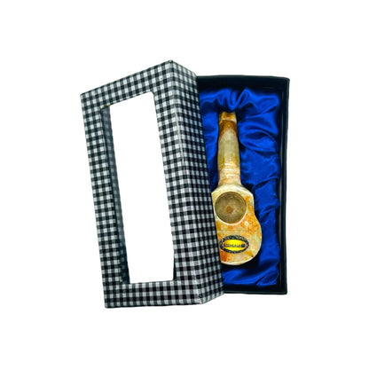 StoneAge | 4" Handmade Tobacco Smoking Pipe – Model: Guitar, Includes Gift Box