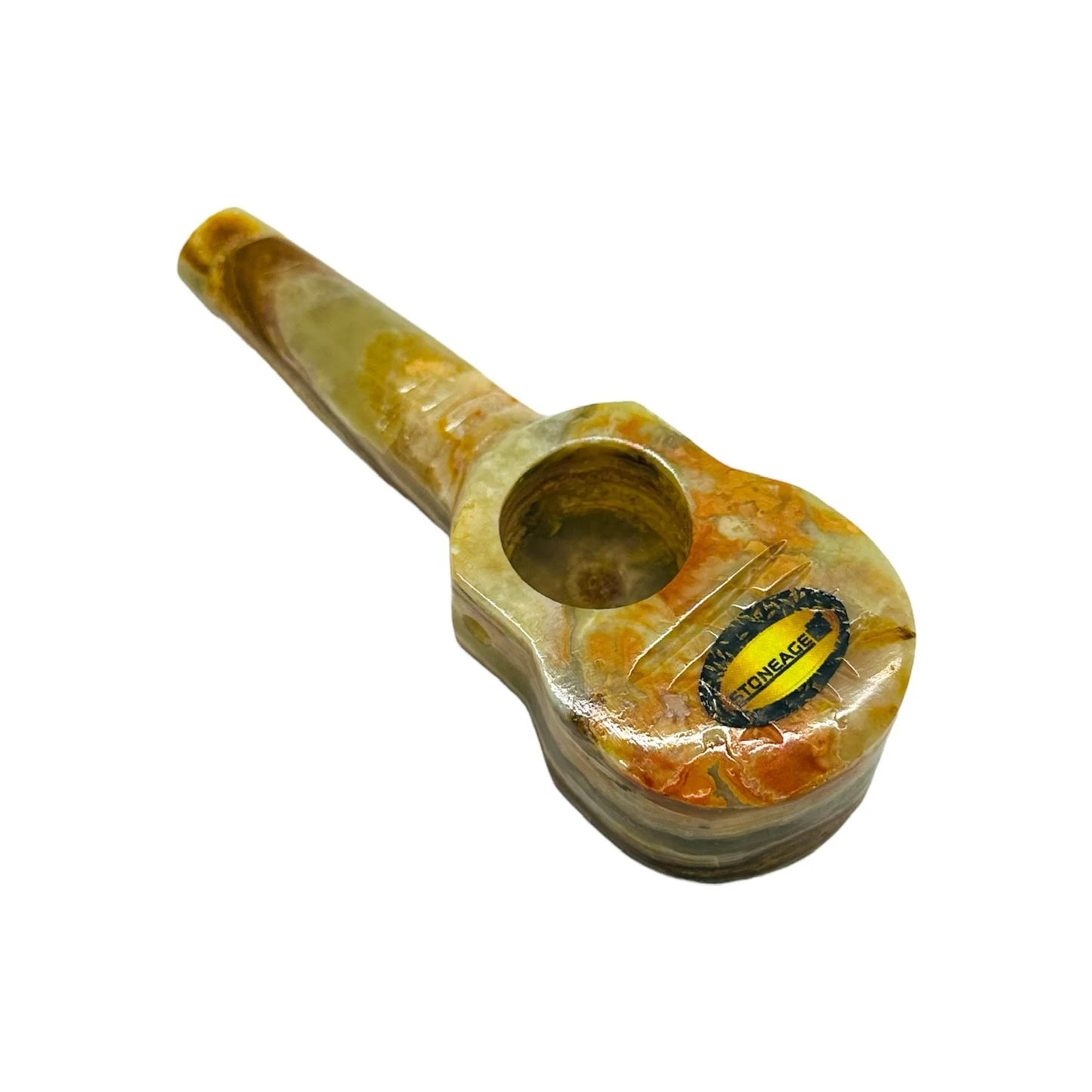 StoneAge | 4" Handmade Tobacco Smoking Pipe – Model: Guitar, Includes Gift Box