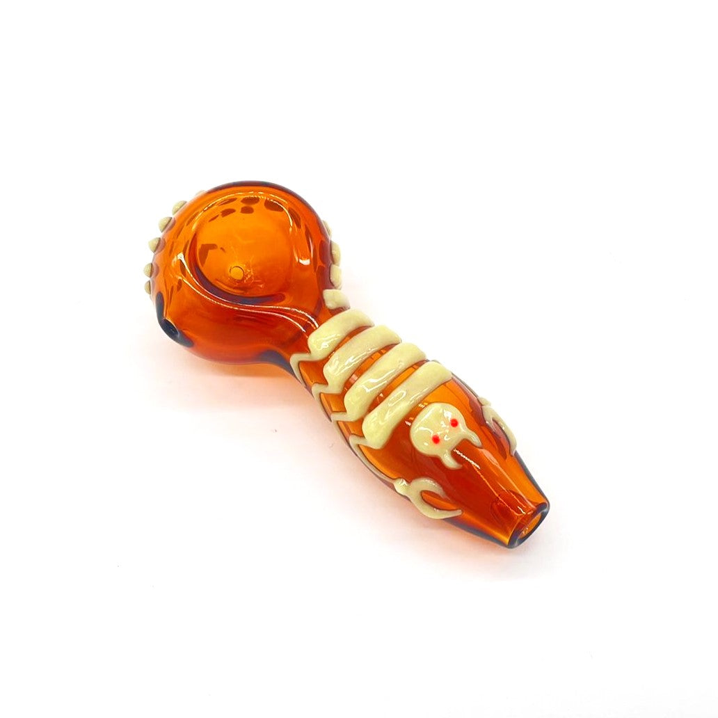 Scorpion Glow In The Dark Glass Smoking Spoon Hand Pipe