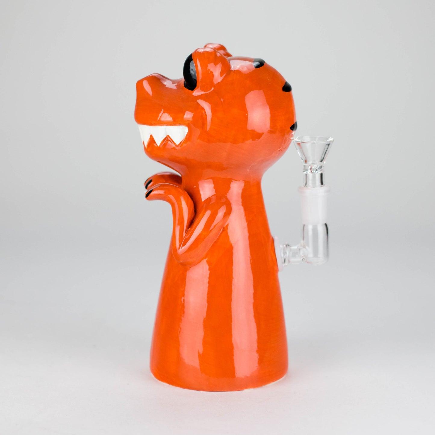 8" Vintage Red Dragon Ceramic Bong – Playful Mythical Creature Design[ES092WP]