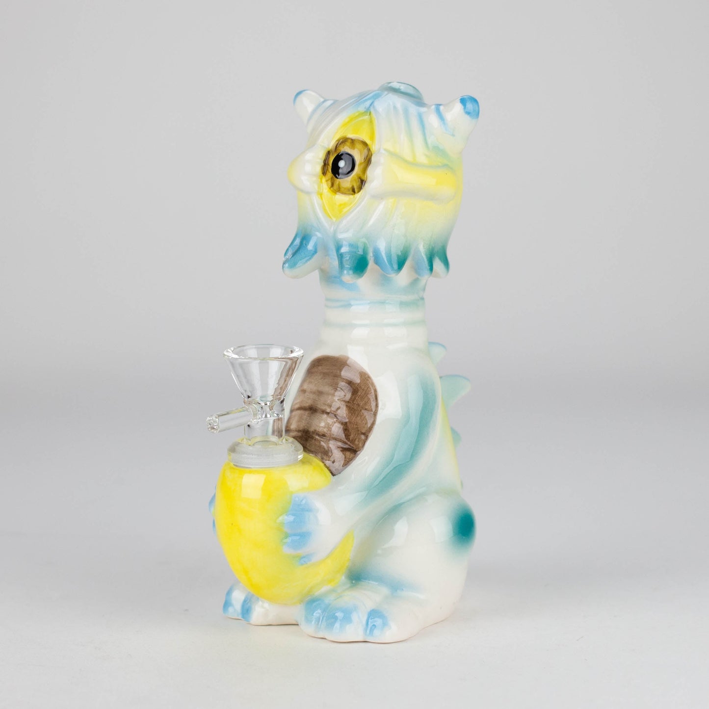 7″ Vintage Design Ceramic Bong – Unique Cyclops Monster Shape  [ES079WP]