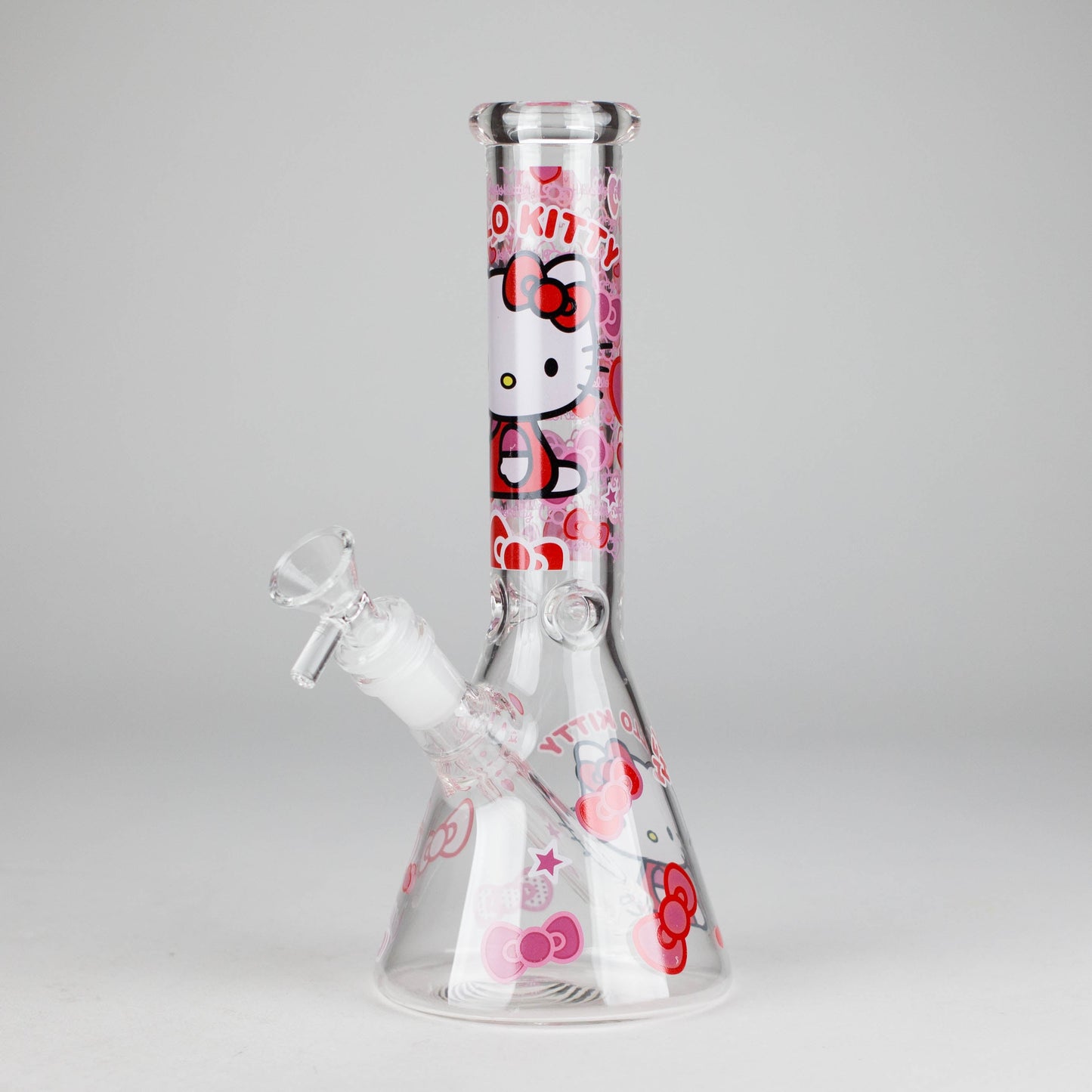 10" 5mm Glass Beaker Bong With Kitty Design