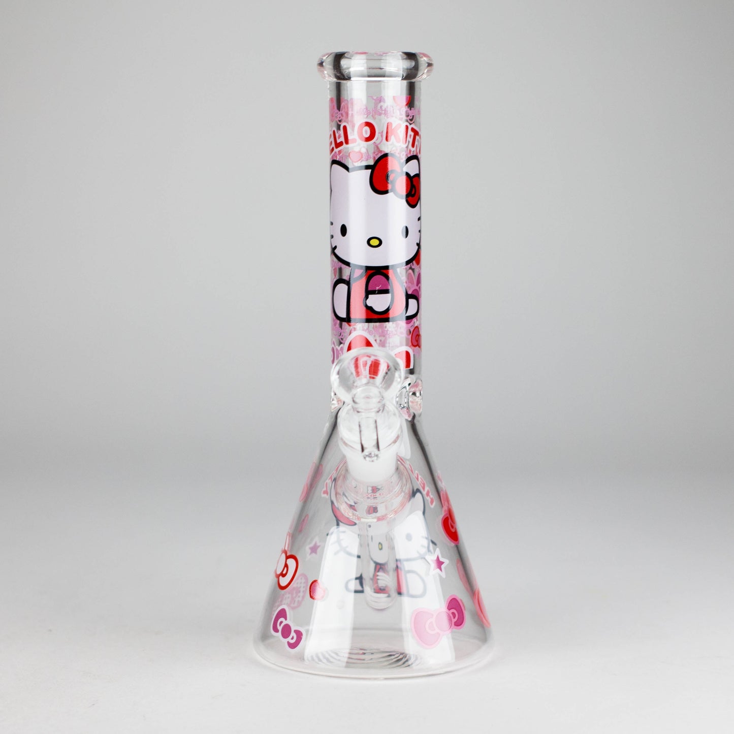 10" 5mm Glass Beaker Bong With Kitty Design
