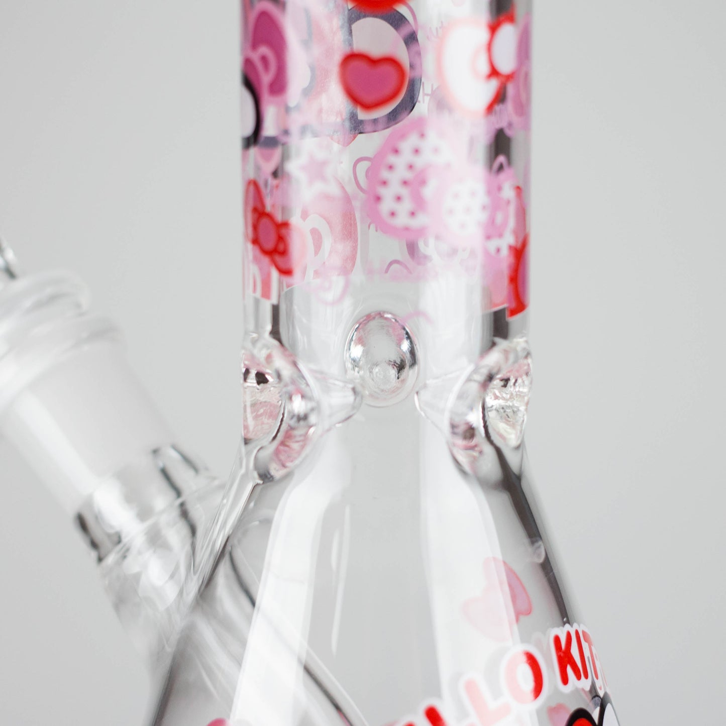 10" 5mm Glass Beaker Bong With Kitty Design