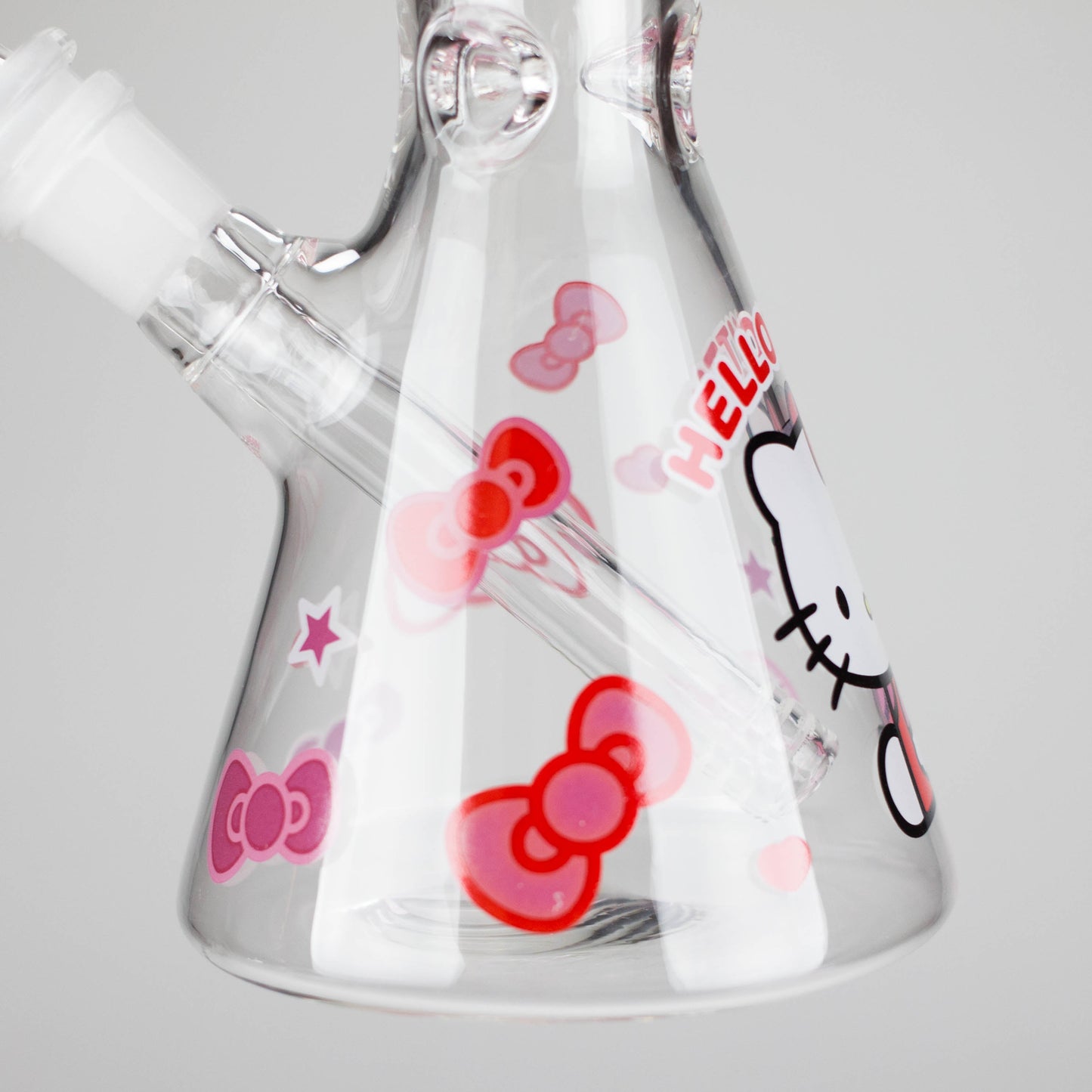 10" 5mm Glass Beaker Bong With Kitty Design
