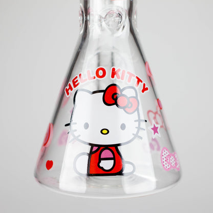 10" 5mm Glass Beaker Bong With Kitty Design