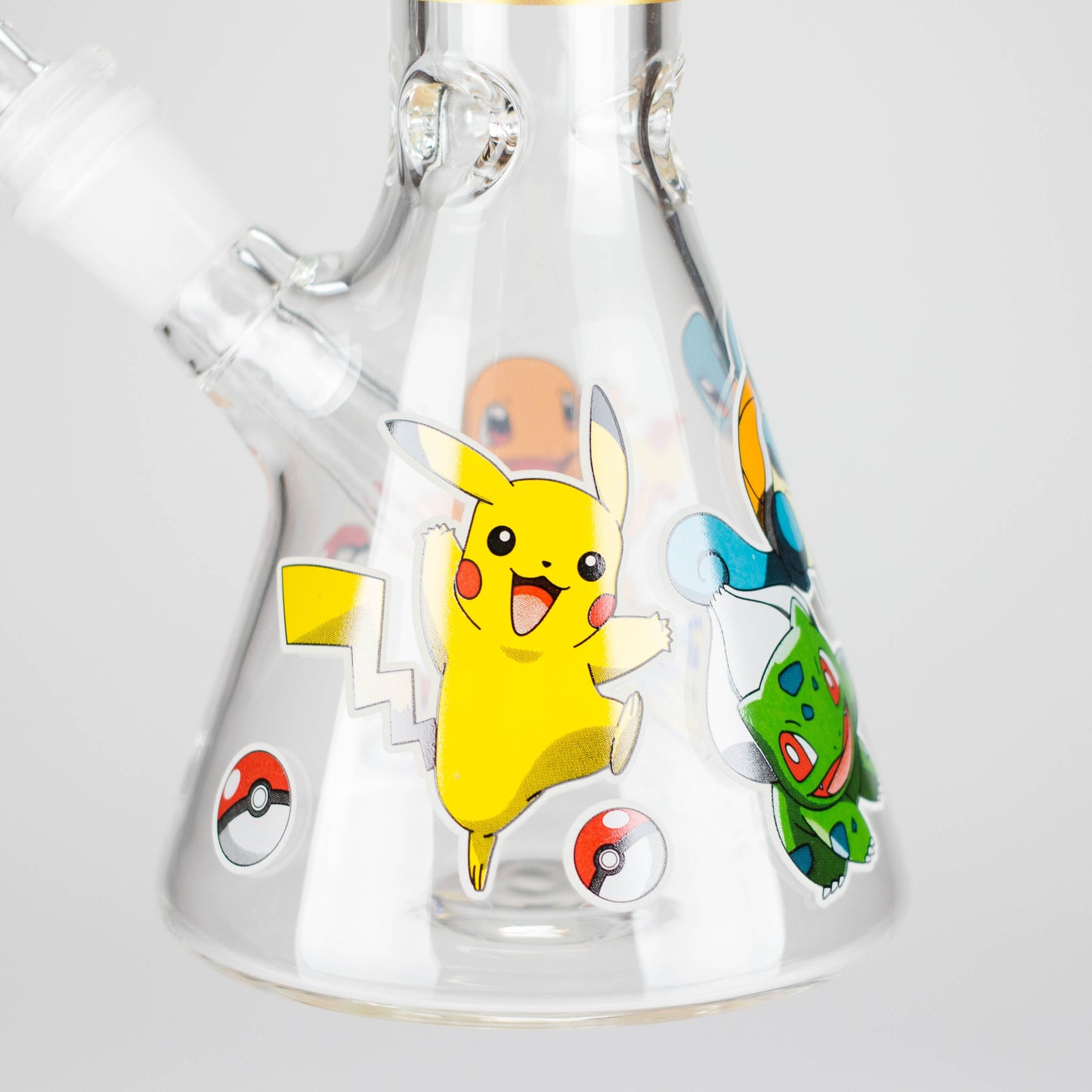 10" 5mm Glass Beaker Bong with Cartoon Design