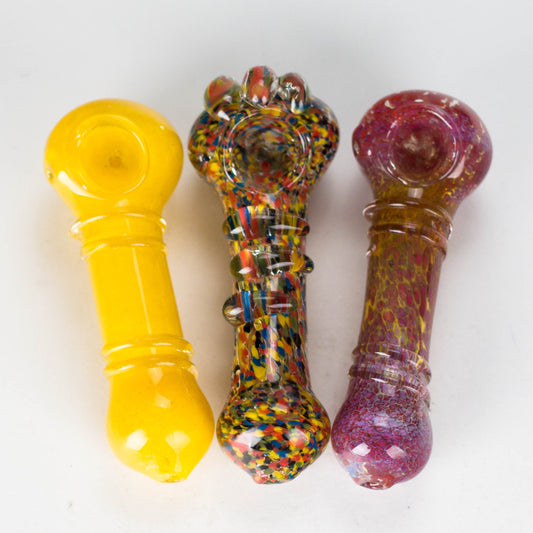 6" Heavy Fancy Glass Handpipe – 2-Piece Set | Durable Design