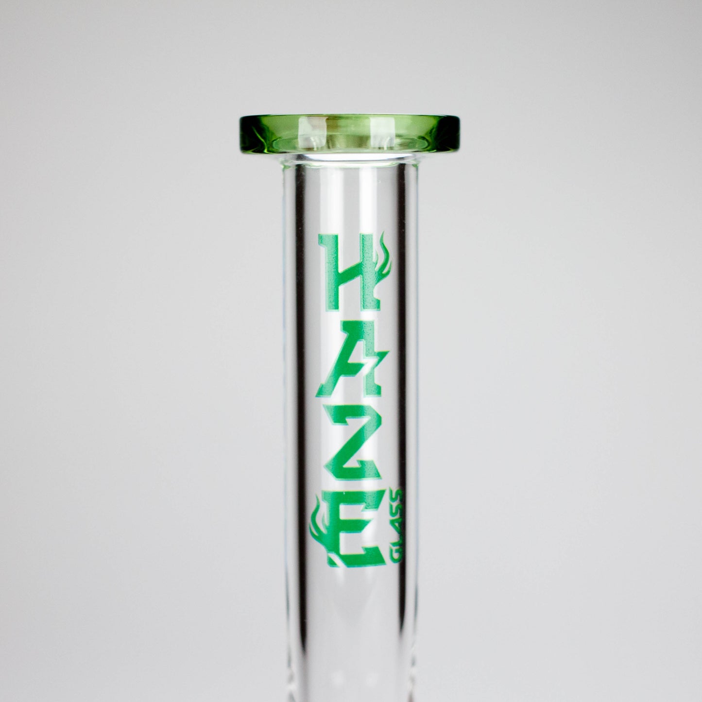 Haze | 9″ Heart Leaf Bubble Base Glass Bong – Teal (Mini-R)