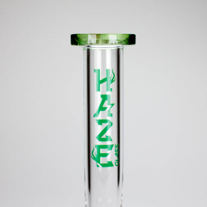 Haze | 9″ Heart Leaf Bubble Base Glass Bong – Teal (Mini-R)
