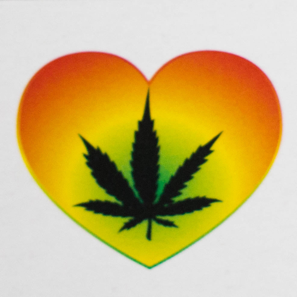 Haze | 9″ Heart Leaf Bubble Base Glass Bong – Teal (Mini-R)