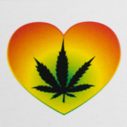 Haze | 9″ Heart Leaf Bubble Base Glass Bong – Teal (Mini-R)