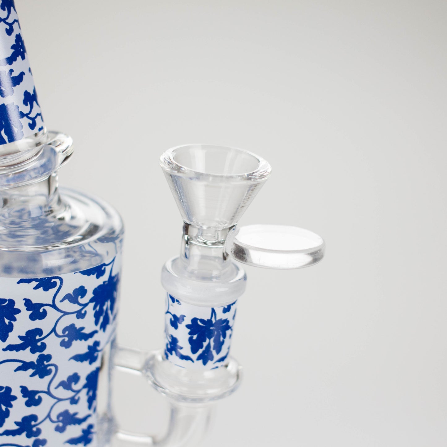 7" Cloisonné Design Glass Bong with Water Diffuser – 14mm Bowl Joint