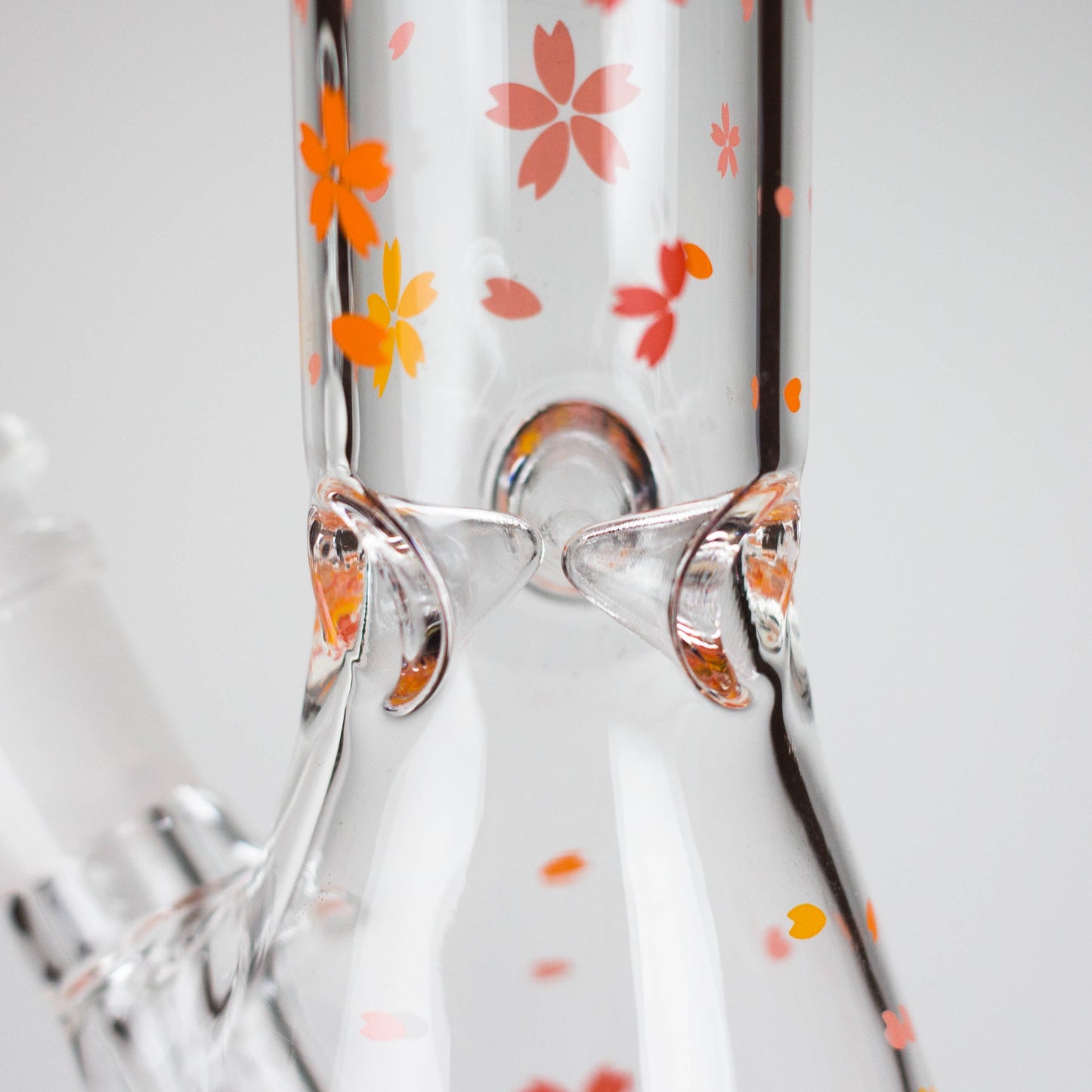10" Cherry Blossom Glass Beaker Bong – 14mm Bowl Joint