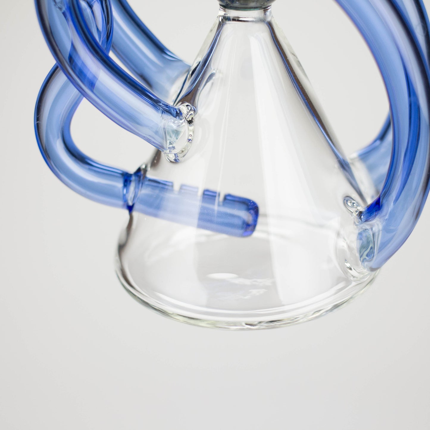 8" Color Accented Recycle Oil Glass Bong