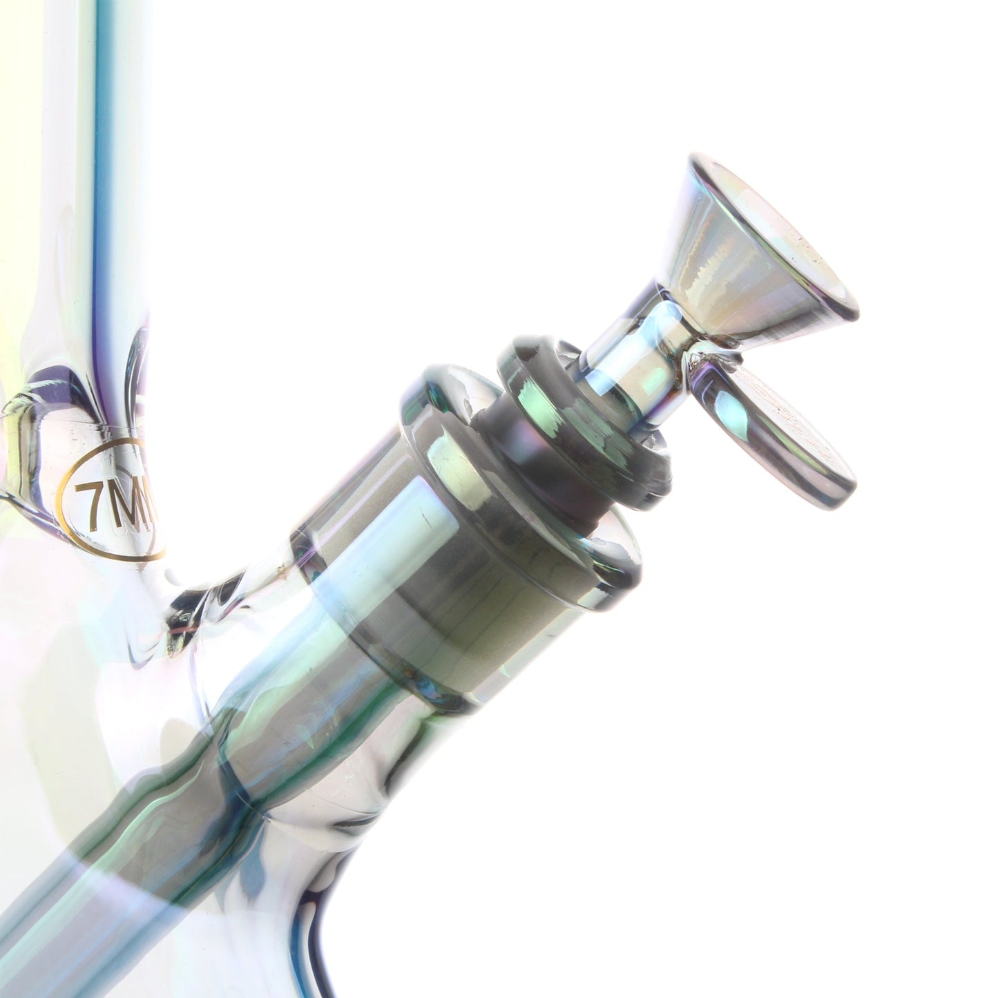 Fortune | Electroplated 14" 7mm Pyramid Base Glass Beaker Bong