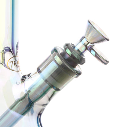 Fortune | Electroplated 14" 7mm Pyramid Base Glass Beaker Bong