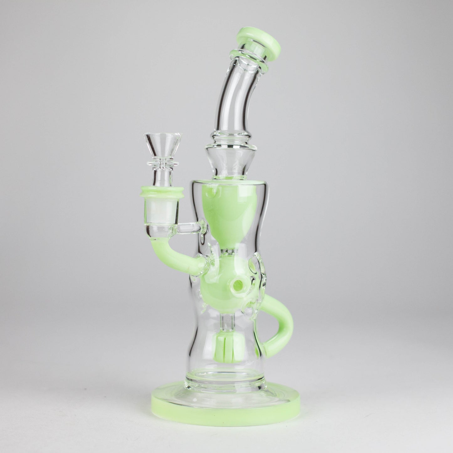 9" Fab Klein Recycler – Premium Glass Rig with Matrix Perc for Superior Filtration