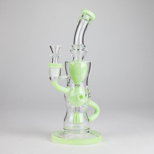 9" Fab Klein Recycler – Premium Glass Rig with Matrix Perc for Superior Filtration