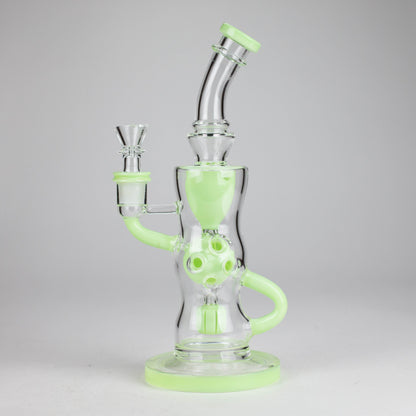 9" Fab Klein Recycler – Premium Glass Rig with Matrix Perc for Superior Filtration
