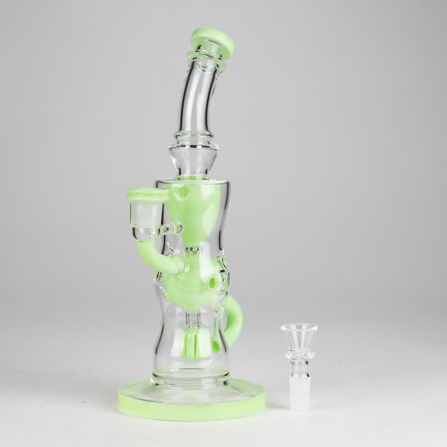 9" Fab Klein Recycler – Premium Glass Rig with Matrix Perc for Superior Filtration