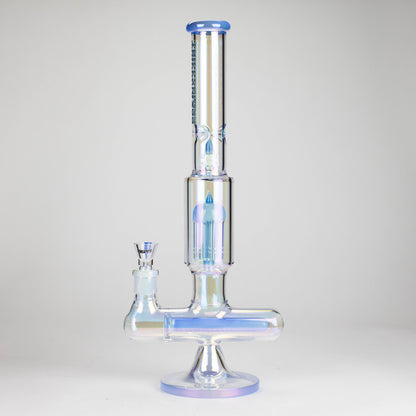 Trippy Glass | 17" 7mm Holographic Stemline Bong – Triple Diffused Perc with 18mm Bowl