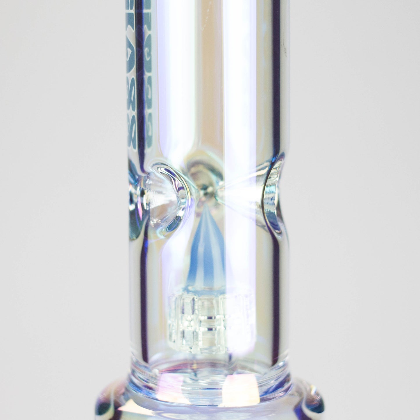 Trippy Glass | 17" 7mm Holographic Stemline Bong – Triple Diffused Perc with 18mm Bowl