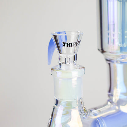 Trippy Glass | 17" 7mm Holographic Stemline Bong – Triple Diffused Perc with 18mm Bowl