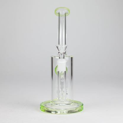 9" Ball Perc Glass Bong – Green with Bent Neck & 14mm Bowl