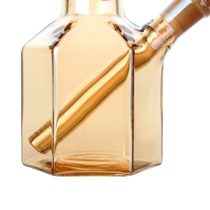 12" Hexagon Electroplated Barrel Base Fortune | Glass Bong