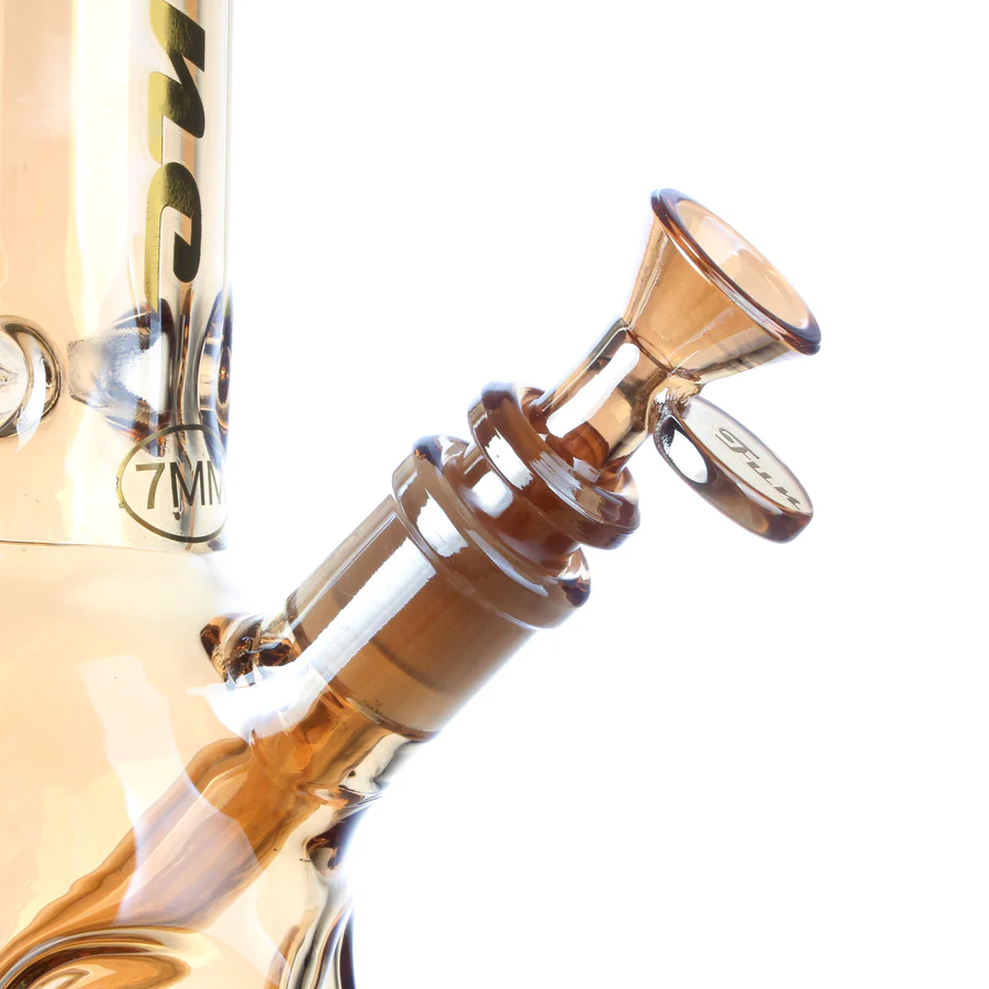 14" 7mm Electroplated Skull. Fortune | Glass Bong