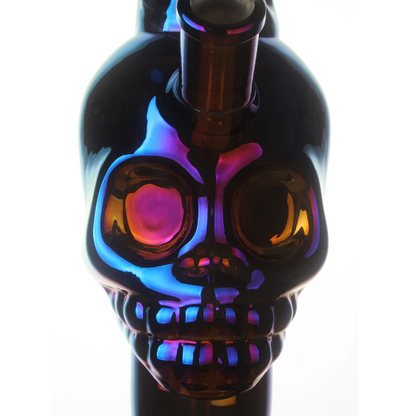 14" 7mm Electroplated Skull. Fortune | Glass Bong