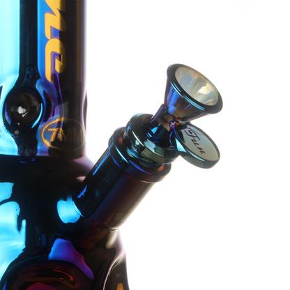 14" 7mm Electroplated Skull. Fortune | Glass Bong